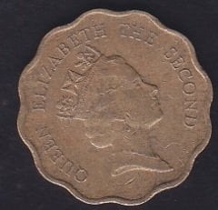 HONG KONG 20 CENT 1991 eski para alan yerler