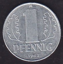 Almanya ( Demokratik ) 1 Pfennig 1963