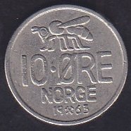 NORVEÇ 10 ÖRE 1963