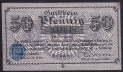 ALMANYA 50 PFENNİNG NOTGELD 1920 ÇİLALTI ÇİL