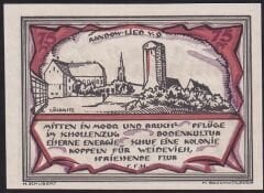 Almanya 75 Pfennig Notgeld 1922 Çil Filigranlı