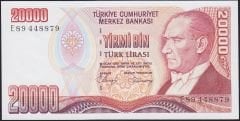7.Emisyon 1.Tertip 20000 Lira E89 448879 Çil