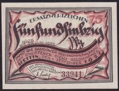 Almanya 75 Pfennig Notgeld 1922 Çil
