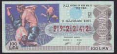 1981 9 HAZİRAN ÇEYREK BİLET - N SERİSİ