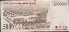 7.Emisyon 5 000 000 Lira H90 022543 Çok Temiz