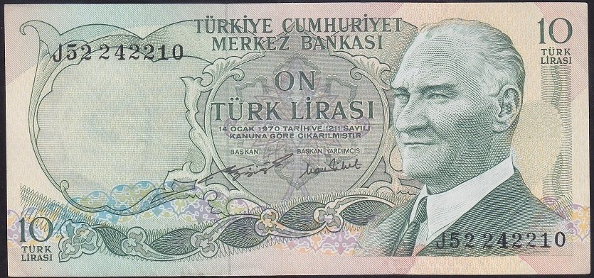6.EMİSYON 2.TERTİP 10 LİRA J52 242210 ÇÇT +