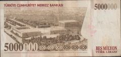 7.Emisyon 5 000 000 Lira I83 149302 Çok Temiz+