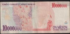 7.Emisyon 10 000 000 Lira C74 249364 Temiz