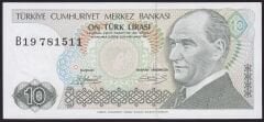 7.Emisyon 1.Tertip 10 Lira B19 781511 Çilaltı Çil
