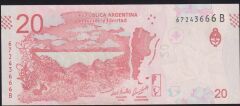 Arjantin 20 Pesos 2017 Çil Pick 361 ( 666 )