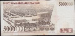 7.Emisyon 5 000 000 Lira H87 765027 Çok Temiz