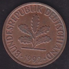 Almanya 2 Pfennig 1992 A