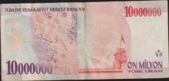 7.Emisyon 10 000 000 Lira C73 718182 Çok Temiz+