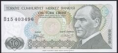 7.Emisyon 1.Tertip 10 Lira B15 403496 Çil
