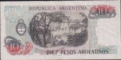 Arjantin 10 Pesos 1983 - 1985 Çok Temiz+ Pick 313a