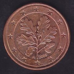 Avrupa Birliği 5 Euro Cent 2009 A Almanya