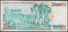 7.Emisyon 20 000 000 Lira G60 372031 Çok Temiz