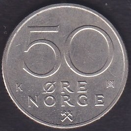 NORVEÇ 50 ÖRE 1982