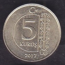 2017 Yılı 5 Kuruş Çilaltı Çil