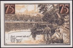 Almanya 75 Pfennig Notgeld 1921 Çil Filigranlı