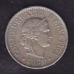 İsviçre 5 Rappen 1970