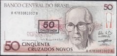 Brezilya 50 Cruzado Novo 1990 Çilaltı Çil