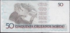 Brezilya 50 Cruzado Novo 1990 Çilaltı Çil