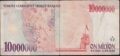 7.Emisyon 10 000 000 Lira A60 637006 Temiz