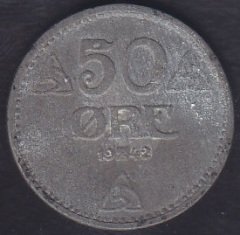 NORVEÇ 50 ÖRE 1942