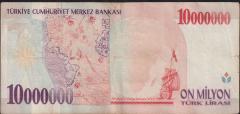 7.Emisyon 10 000 000 Lira C71 596998 Temiz+