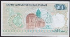 7.EMİSYON 1.TERTİP 5000 LİRA A55 082762 ÇİLALTI ÇİL