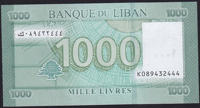 Lübnan 1000 Livre 2016 Çil ( 444 )