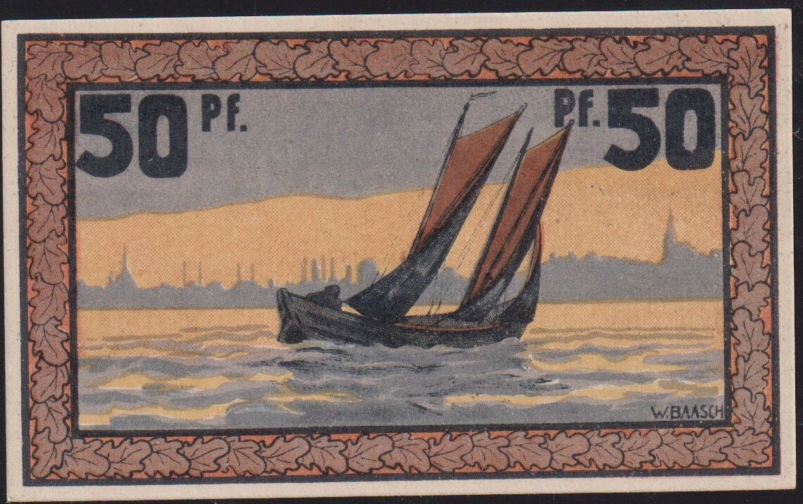 Almanya 50 Pfennig Notgeld 1921 Çil