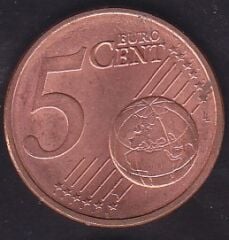 Avrupa Birliği 5 Euro Cent 2009 J Almanya