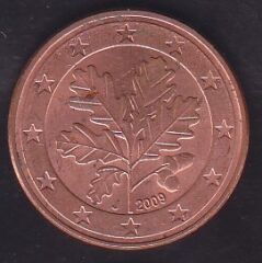 Avrupa Birliği 5 Euro Cent 2009 J Almanya