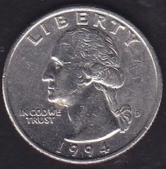 Amerika Çeyrek Dolar 1994 D