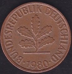 Almanya 2 Pfennig 1980 F