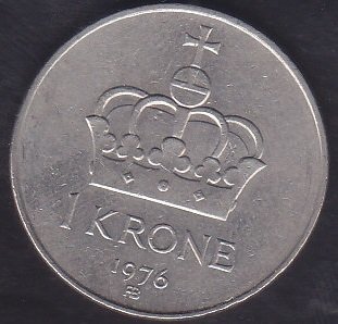 NORVEÇ 1 KRONE 1976