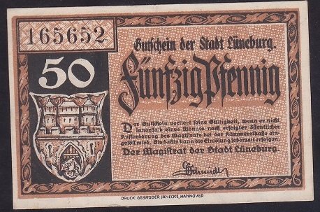 ALMANYA 50 PFENNİNG NOTGELD 1920 ÇİL