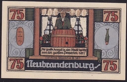 Almanya 75 Pfennig Notgeld 1921 Çil