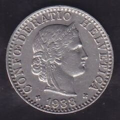 İsviçre 20 Rappen 1938