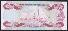 Bahama 3 Dolar 1974 (1984) Çil - Kraliçe Pick44