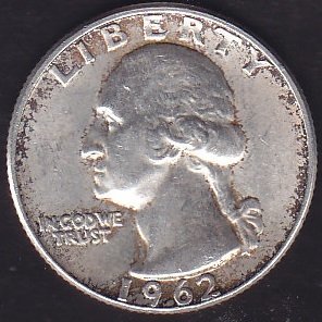 Amerika Çeyrek Dolar 1962 D Gümüş