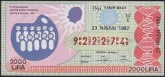 1987 23 Nisan Yarım Bilet - Y Serisi