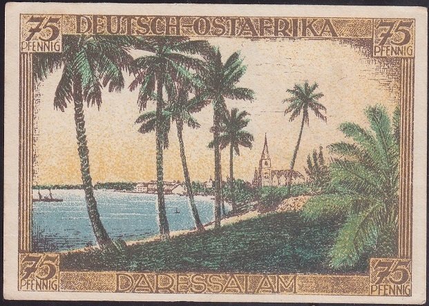 ALMANYA 75 PFENNİG NOTGELD 1921 ÇİLALTI ÇİL ( OSTAFRİKA )