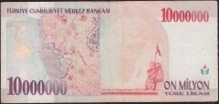 7.Emisyon 10 000 000 Lira A58 231250 Çok Temiz