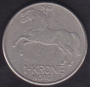 NORVEÇ 1 KRONE 1962