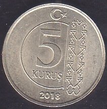 2018 Yılı 5 Kuruş Çilaltı Çil