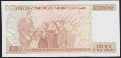7.EMİSYON 3.TERTİP 100000 LİRA F73 282983 ÇÇT ÇİLALTI eski kağıt para mezat