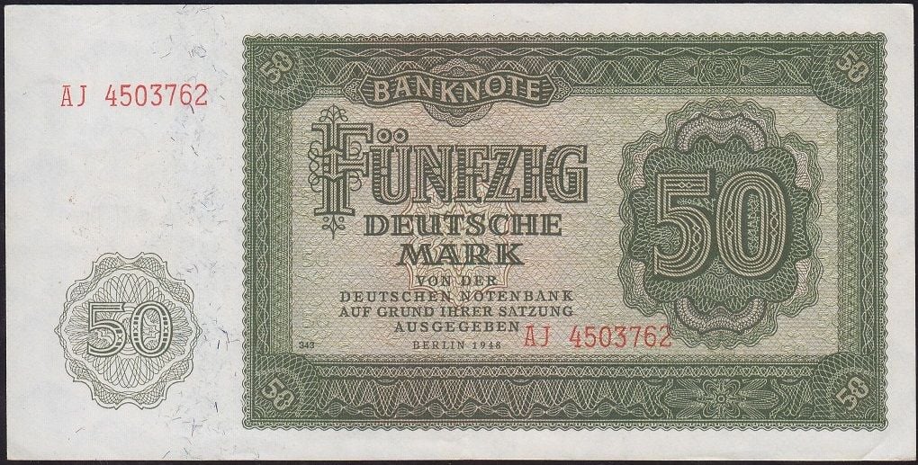 Demokratik Almanya 50 Mark 1948 Çilaltı